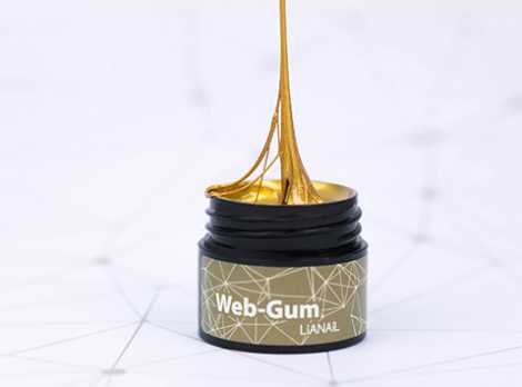 WSSO-017 Гель-краска "Паутинка" для покрытия ногтей. Web-gum Золотая LiANAiL