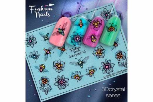 Fashion Nails слайдер 3D crystal