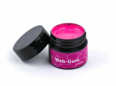 WSSO-021 Гель-краска для покрытия ногтей.  Web-gum Розовая неоновая LiANAiL