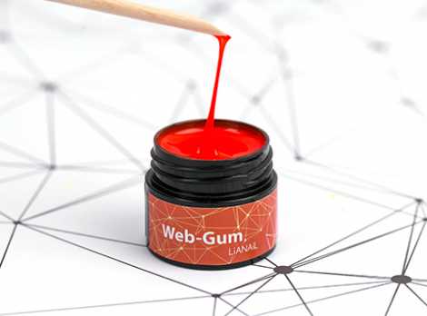 WSSO-023 Гель-краска для покрытия ногтей.  Web-gum Оранжевая неоновая LiANAiL