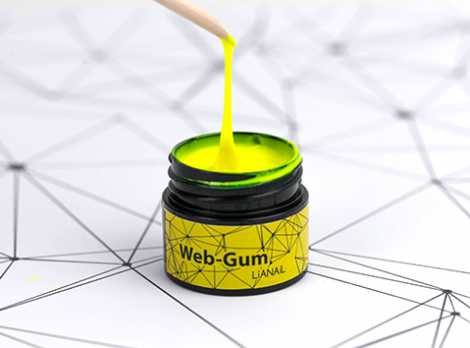 WSSO-024 Гель-краска для покрытия ногтей.  Web-gum Желтая неоновая LiANAiL