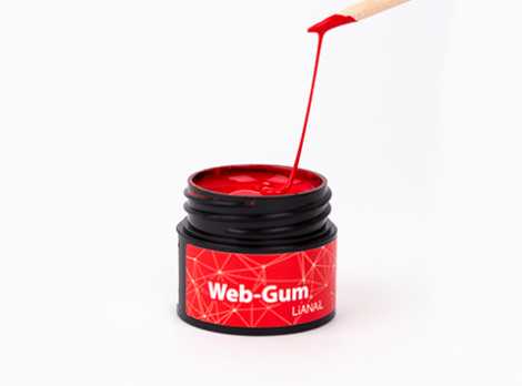 WSSO-019 Гель-краска для покрытия ногтей.  Web-gum Красная LiANAiL
