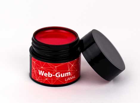 WSSO-019 Гель-краска для покрытия ногтей.  Web-gum Красная LiANAiL